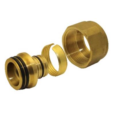 BRASS MULTI-LAYER NUT & ADAPTOR TO METRIC COPPER COMPRESSION (METRIC)