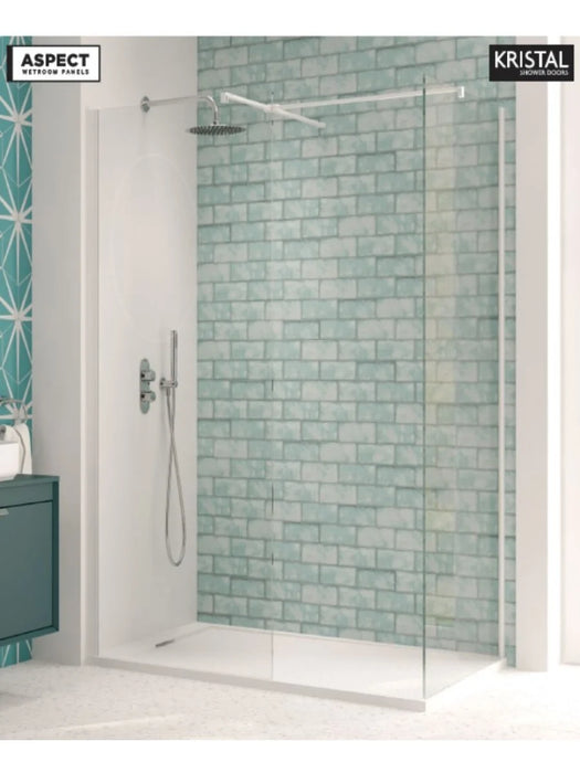 ASPECT 1000mm Wetroom Panel - Matt White