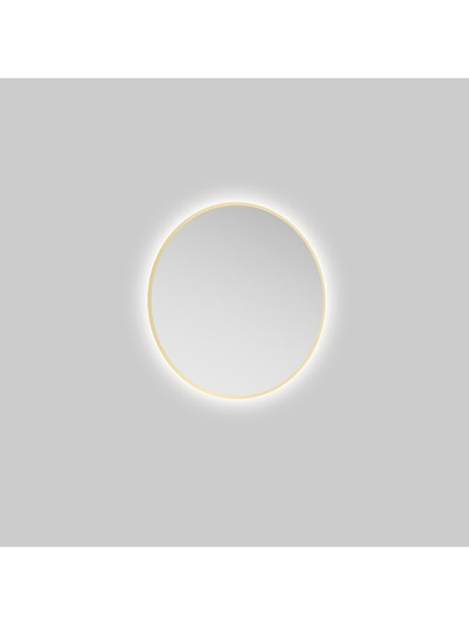 ECHO Round Illuminated 600mm Mirror Brushed Gold