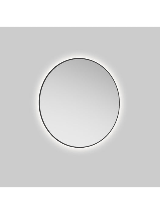 ECHO Round Illuminated 800mm Mirror Black