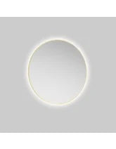 ECHO Round Illuminated 800mm Mirror Brushed Gold