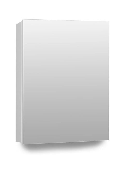 HAMPTON Non-illuminated Wall Hung 50cm Single Door Mirror Cabinet Gloss White