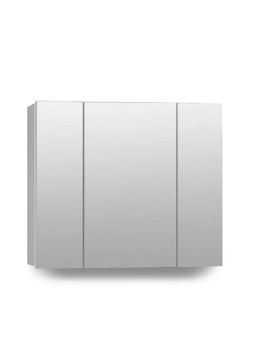 HAMPTON Non-illuminated Wall Hung 80cm Three Door Mirror Cabinet Gloss White