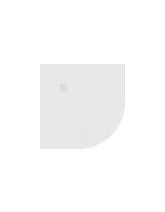 SLATE 900mm Quadrant Shower Tray & Waste White