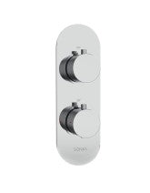 ALITA Round Dual Control 2 Outlet Shower Valve Chrome