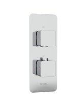 ALITA Soft Square Dual Control 1 Outlet Shower Valve Chrome