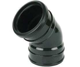PIPELIFE 110mm 30° Bend Double Socket BLACK
