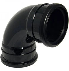 PIPELIFE 110mm 92.5° BEND DOUBLE SOCKET BLACK