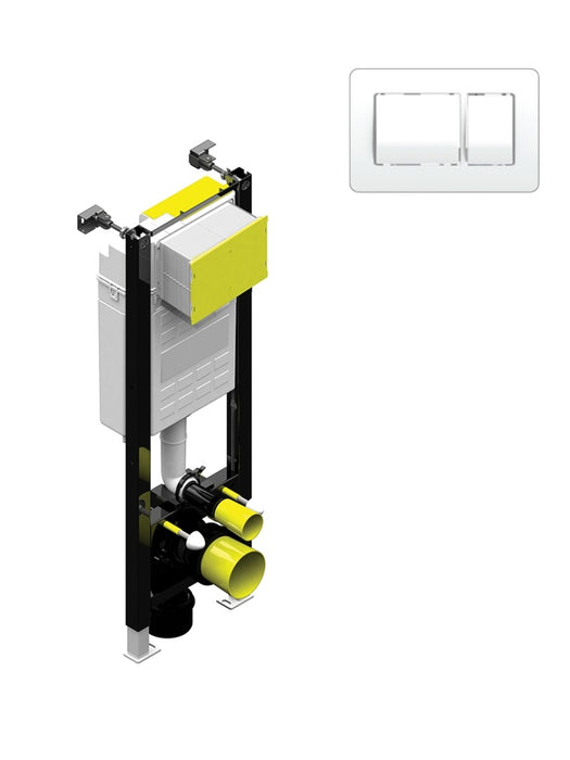 Large Fastfix Frame for Wall Hung WC Rectangle Fascia Plate White