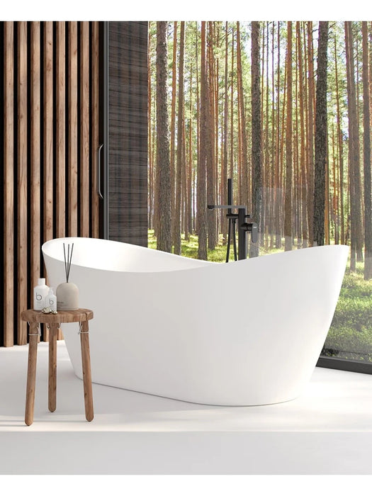 LYRA Freestanding 1700x750mm Bath White including Waste & Overflow