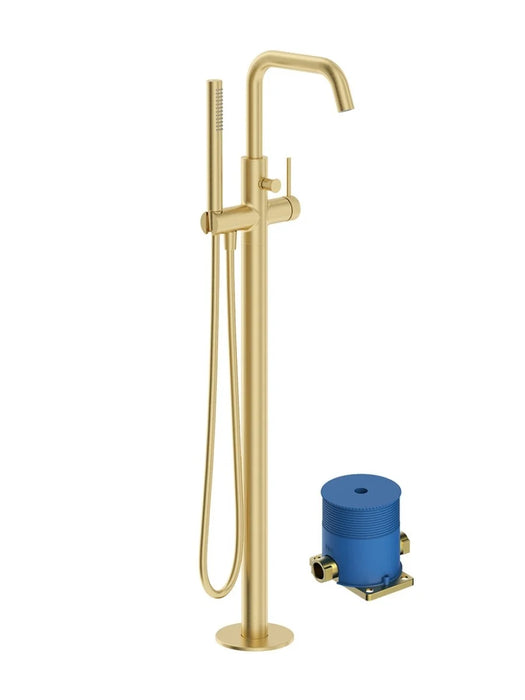 ALITA Floorstanding Bath Shower Mixer Brushed Gold