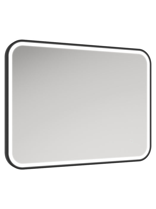 ASTRID Beam Illuminated 600x800mm Metal Frame Rectangle Mirror Matt Black