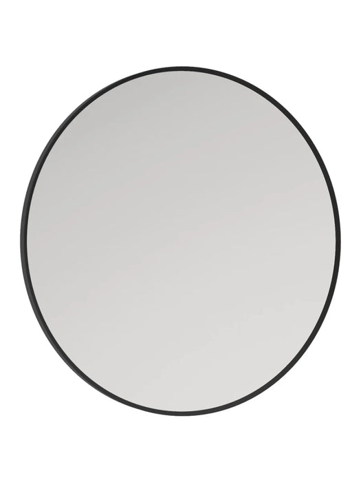 ASTRID Non-illuminated 600mm Metal Frame Round Mirror Matt Black