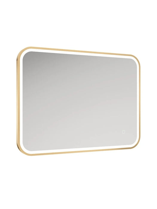 ASTRID Beam Illuminated 600x800mm Metal Frame Rectangle Mirror Brushed Gold