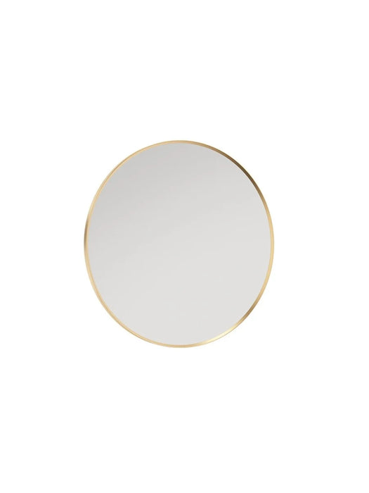ASTRID Non-illuminated 600mm Metal Frame Round Mirror Brushed Gold