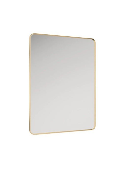 ASTRID Non-illuminated 600x800mm Metal Frame Rectangle Mirror Brushed Gold