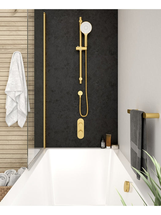 ALITA Knurled Bath Set 1 Brushed Gold