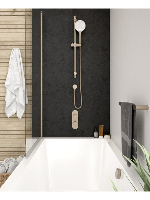 ALITA Knurled Bath Set 1 Brushed Nickel