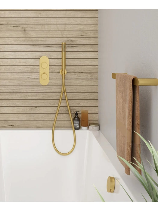 ALITA Knurled Bath Set 2 Brushed Gold