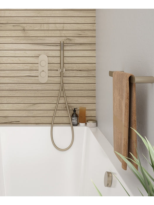 ALITA Knurled Bath Set 2 Chrome