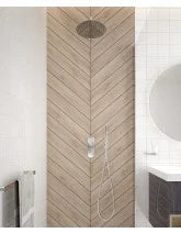 ALITA Knurled Shower Set 2 & Ceiling Mounted Fixed Head Chrome