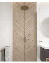 ALITA Knurled Shower Set 2 & Ceiling Mounted Fixed Head Brushed Nickel