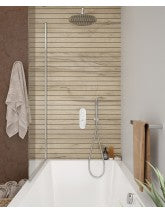 ALITA Knurled Bath Set 3 & Ceiling Mounted Fixed Head Chrome