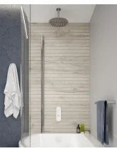 ALITA Knurled Bath Set 4 & Ceiling Mounted Fixed Head Chrome