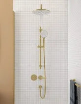 HAKK Thermostatic Shower Set 1 with Wall Arm Brushed Gold