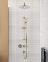 HAKK Thermostatic Shower Set 1 with Wall Arm Brushed Nickel