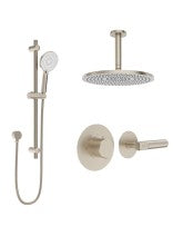 HAKK Thermostatic Shower Set 1 with Ceiling Arm Brushed Nickel