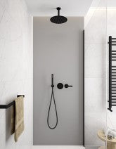 HAKK Thermostatic Shower Set 2 with Ceiling Arm Matt Black