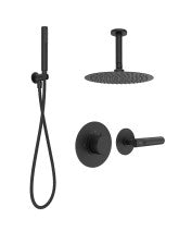 HAKK Thermostatic Shower Set 2 with Ceiling Arm Matt Black