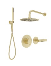HAKK Thermostatic Shower Set 2 with Wall Arm Brushed Gold