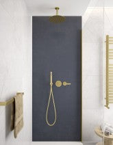 HAKK Thermostatic Shower Set 2 with Ceiling Arm Brushed Gold