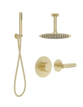HAKK Thermostatic Shower Set 2 with Ceiling Arm Brushed Gold