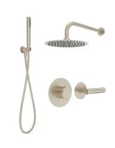 HAKK Thermostatic Shower Set 2 with Wall Arm Brushed Nickel