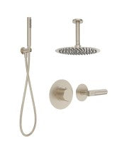 HAKK Thermostatic Shower Set 2 with Ceiling Arm Brushed Nickel