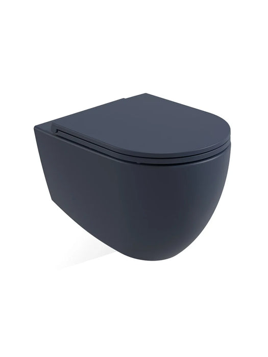 AVANTI Rimless Wall Hung WC & Soft Close Seat Parisian Blue