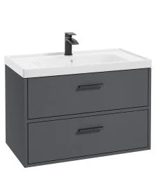 FINLAND Wall Hung  Two Drawer Vanity Unit, Colour Choice