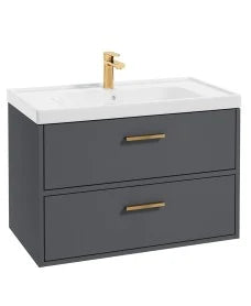 FINLAND Wall Hung  Two Drawer Vanity Unit, Colour Choice