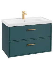 FINLAND Wall Hung  Two Drawer Vanity Unit, Colour Choice