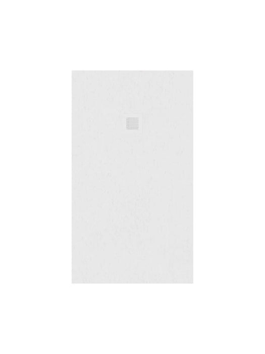 SLATE 900x800mm Rectangular Shower Tray & Waste White