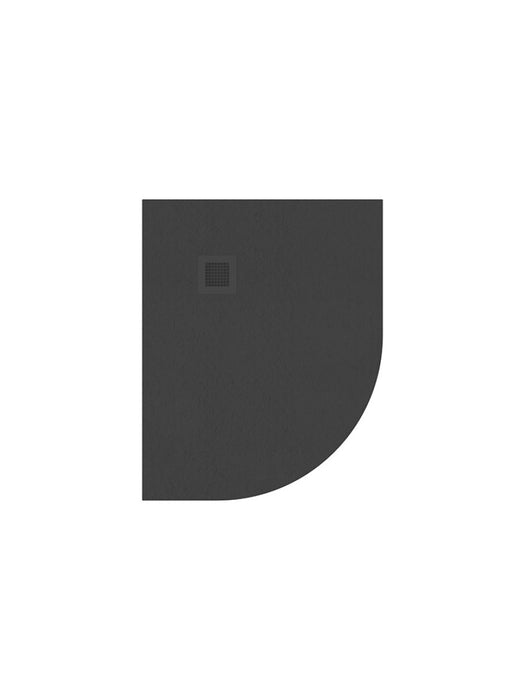 SLATE 1000x800mm Left Hand Offset Quadrant Shower Tray & Waste White