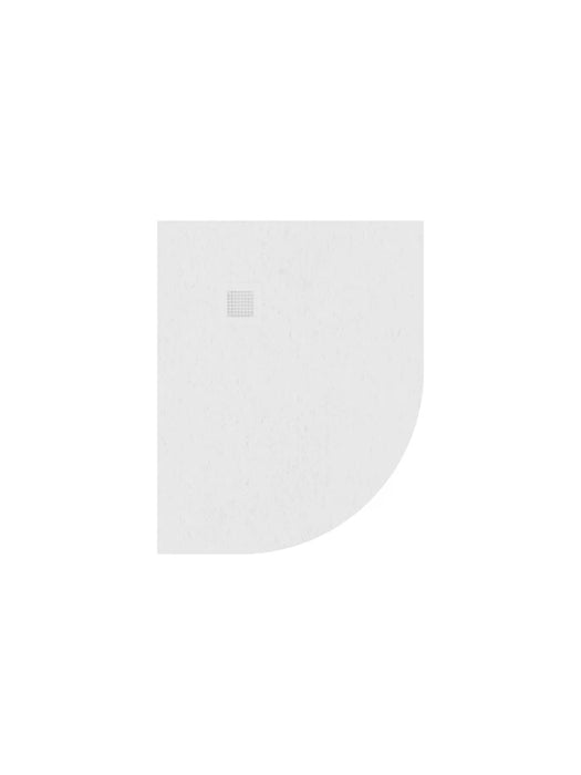 SLATE 1000x800mm Left Hand Offset Quadrant Shower Tray & Waste White