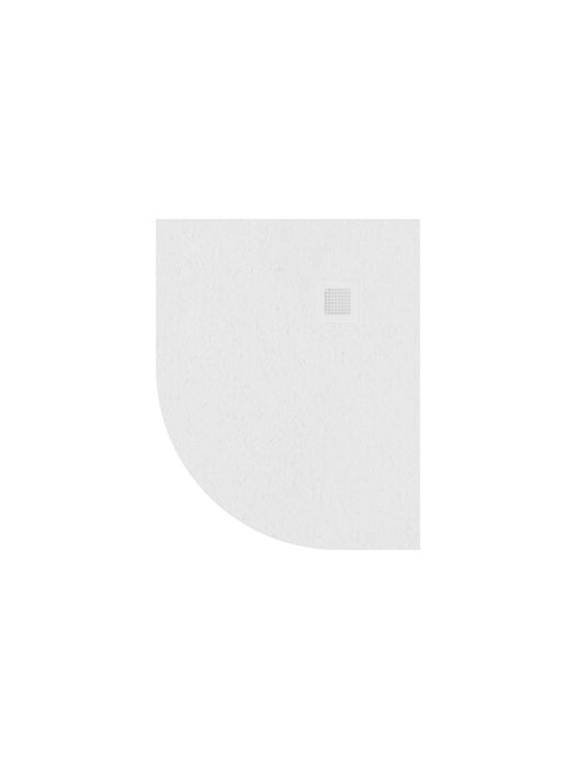 SLATE 1000x800mm Left Hand Offset Quadrant Shower Tray & Waste White