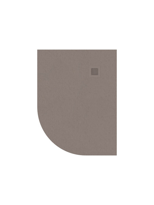 SLATE 1000x800mm Left Hand Offset Quadrant Shower Tray & Waste White