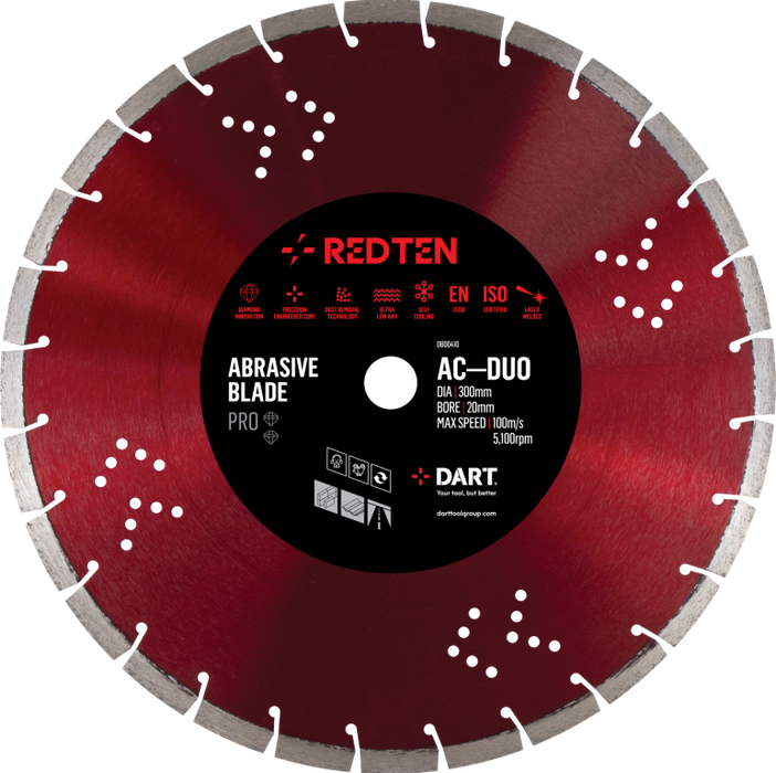 DART RED TEN PRO AC-DUO DIAMOND BLADE 300D X 20B