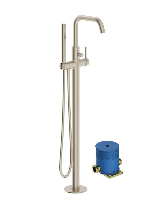 ALITA Floorstanding Bath Shower Mixer Brushed Nickel