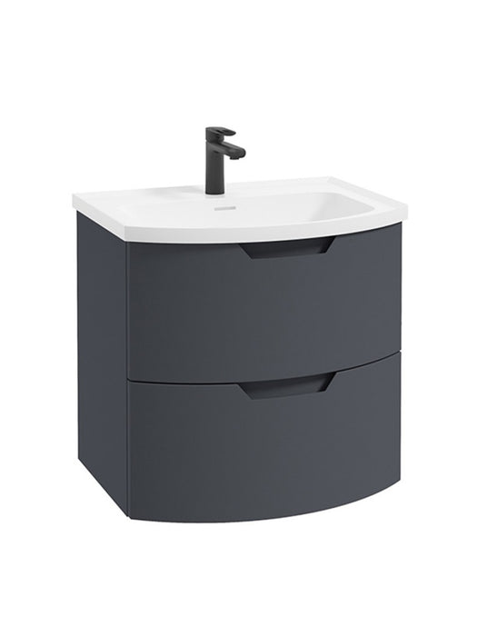 ARC Wall Hung 60cm Two Drawer Vanity Unit Matt White